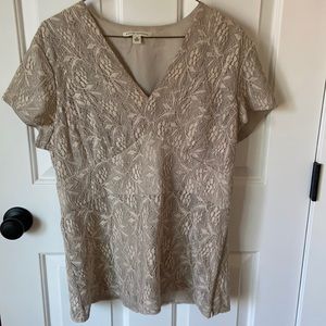 Beautiful lace top fully lined by Banana Republic